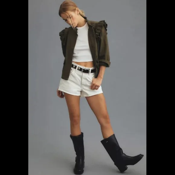 Brand New DOLAN Ruffled Utility Jacket - Picture 11 of 13